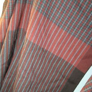 Banana Republic Red and Gray/Brown Striped Scarf